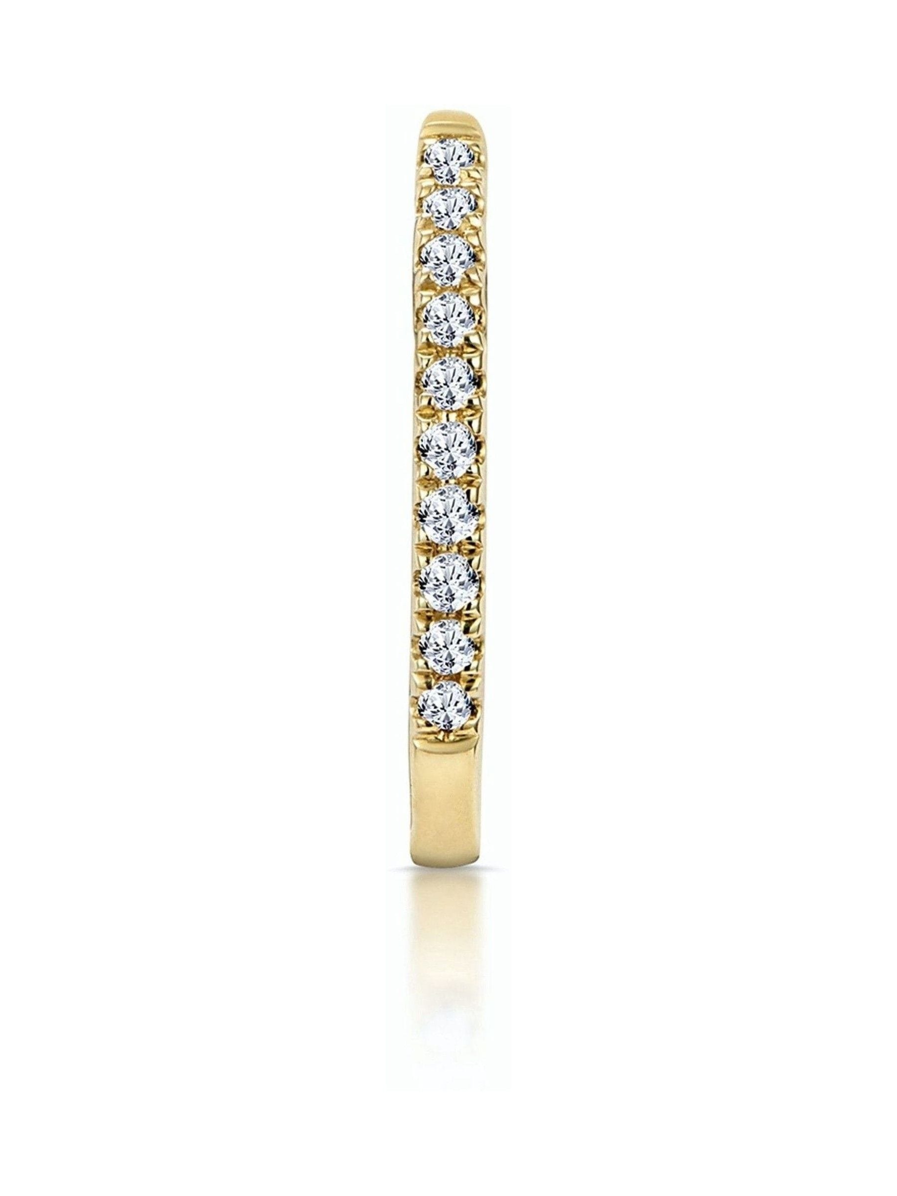 The Diamond Store single hoop earring with 0.09ct diamond, imported from the UK