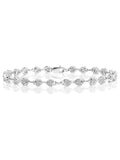 Heart-Shaped 0.25ct Diamond Bracelet in Sterling Silver