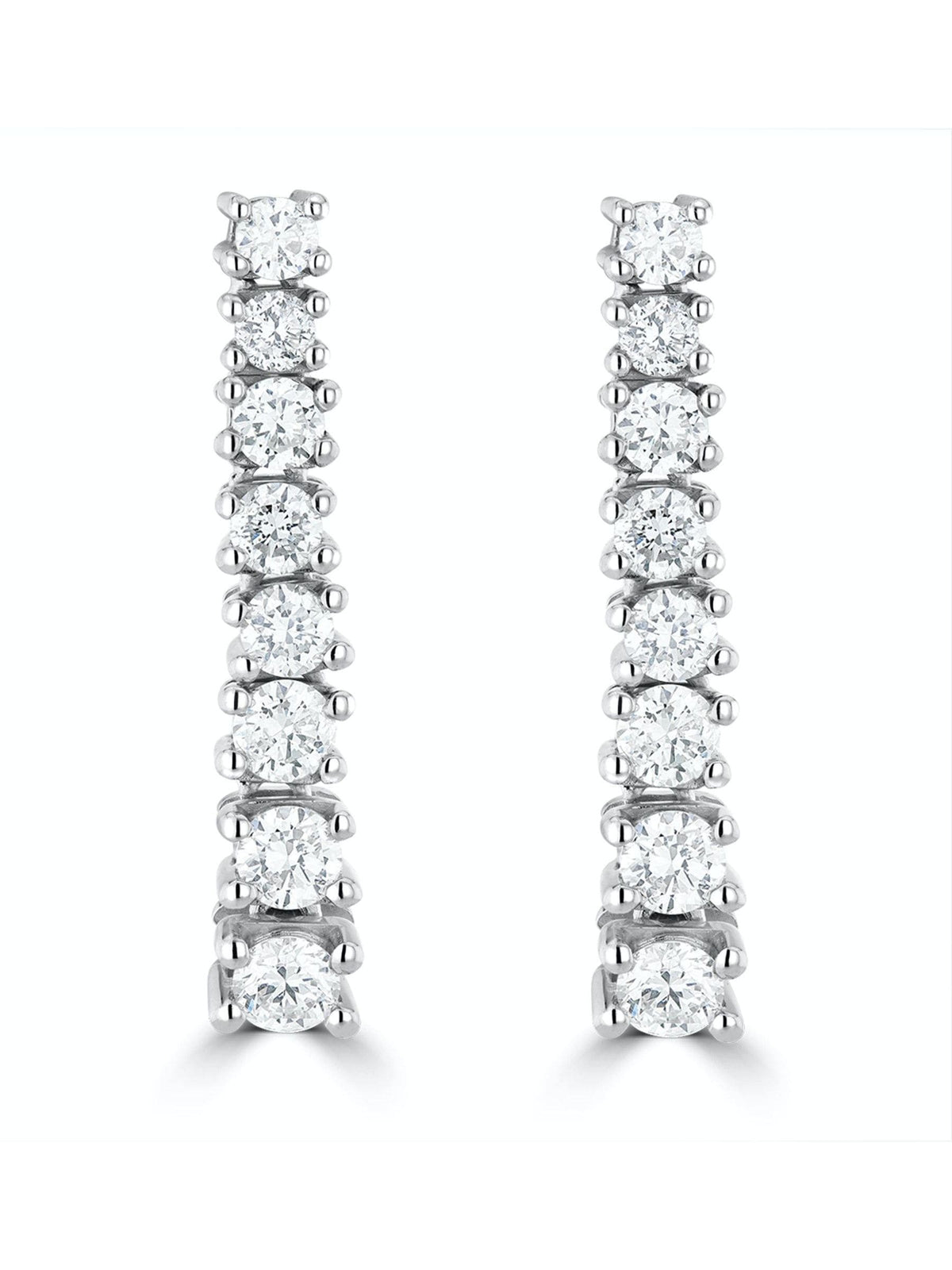 The Diamond Store 9K White Gold 1ct Lab Diamond Life Journey Drop Earrings