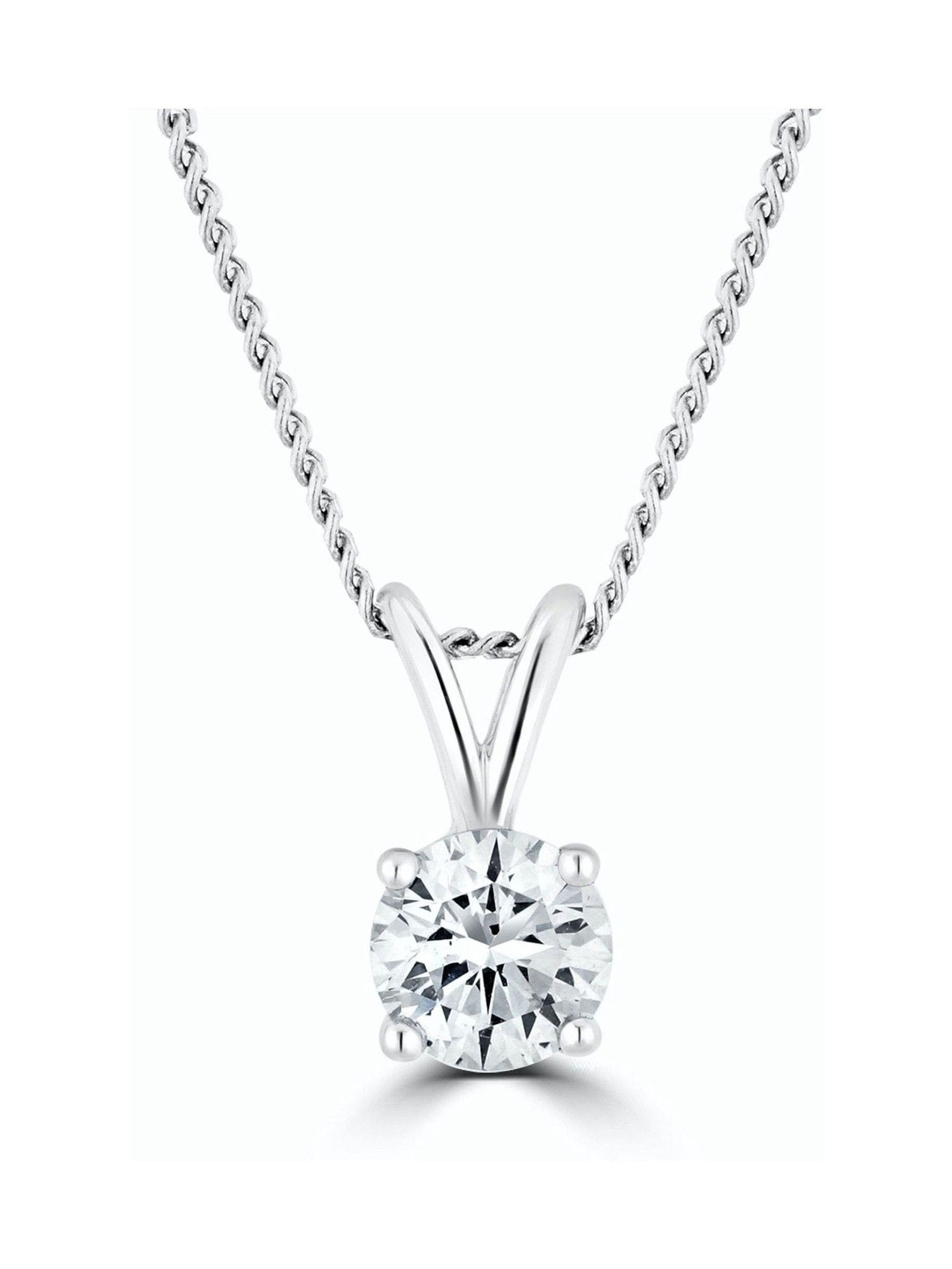 The Diamond Store 0.25ct H/Si lab diamond solitaire necklace pendant (British brand)
