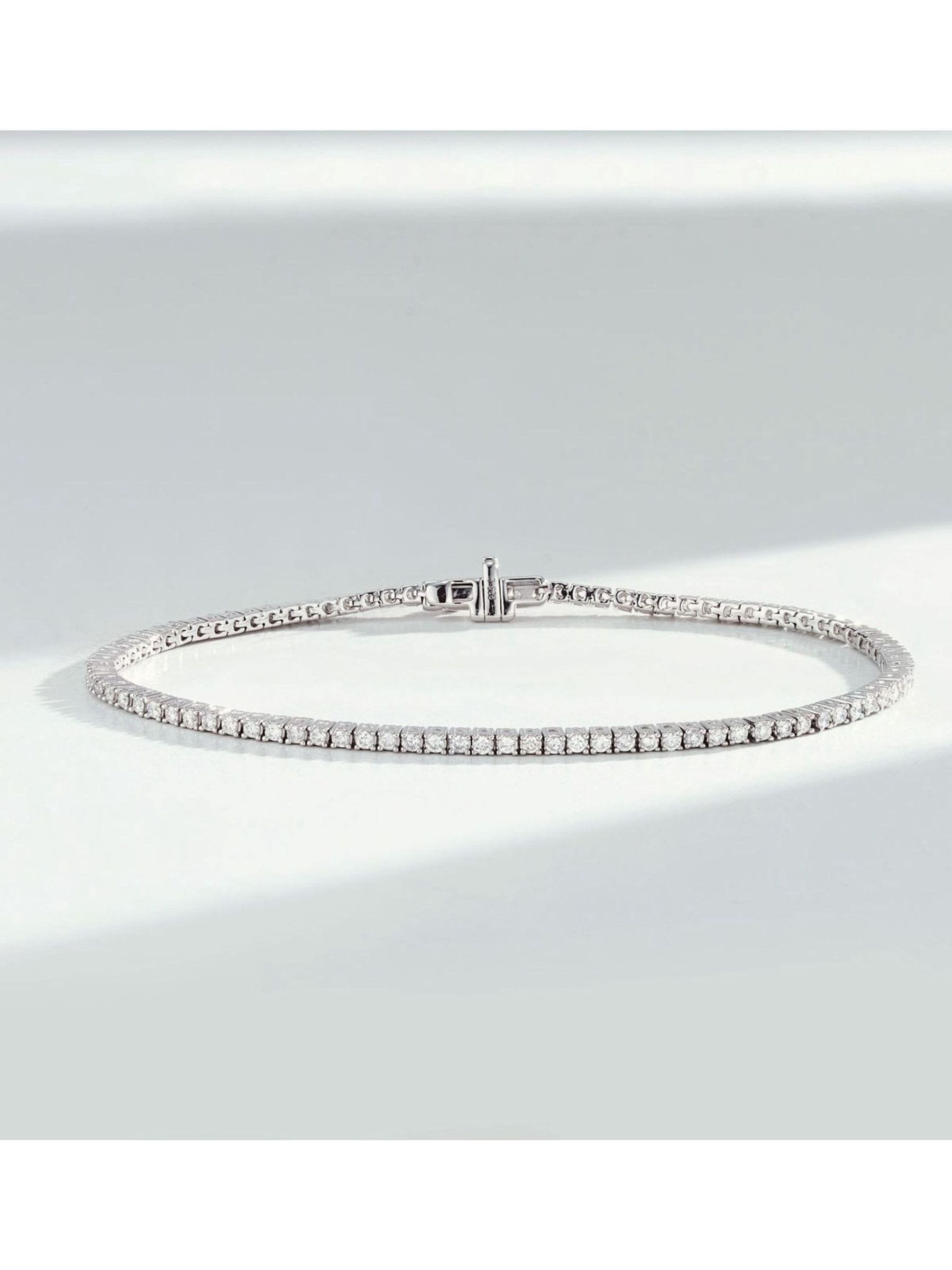 The Diamond Store lab diamond tennis bracelet 18.5cm (British brand)