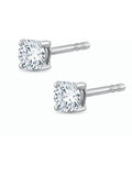 The Diamond Store Silver Tone Lab Diamond Stud Earrings 0.15ct H/Si Quality in 925