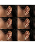 The Diamond Store Silver Tone Lab Diamond Stud Earrings 0.15ct H/Si Quality in 925