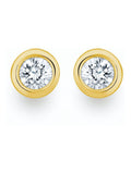 The Diamond Store 9K yellow gold diamond earrings 5.2mm (British brand)