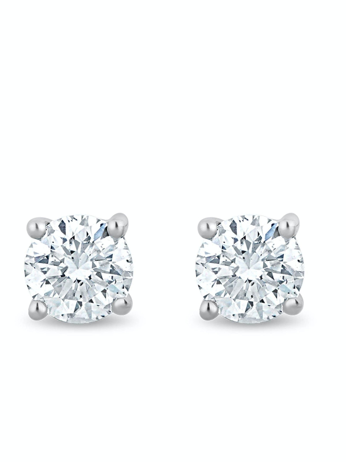The Diamond Store white lab diamond earrings 2.4mm (British brand)