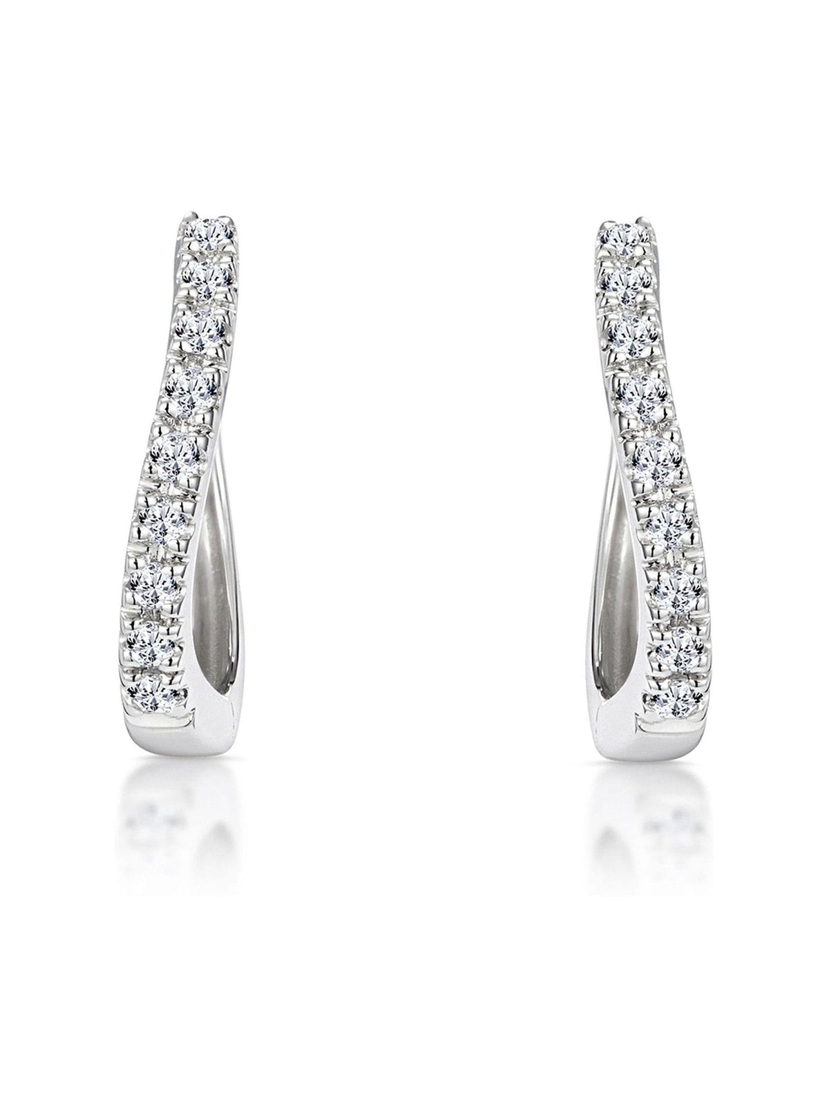 The Diamond Store hoop earrings 12mm x 2mm (British brand)