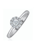 The Diamond Store 9K White 0.25ct H/Si Lab Diamond Halo Engagement Ring