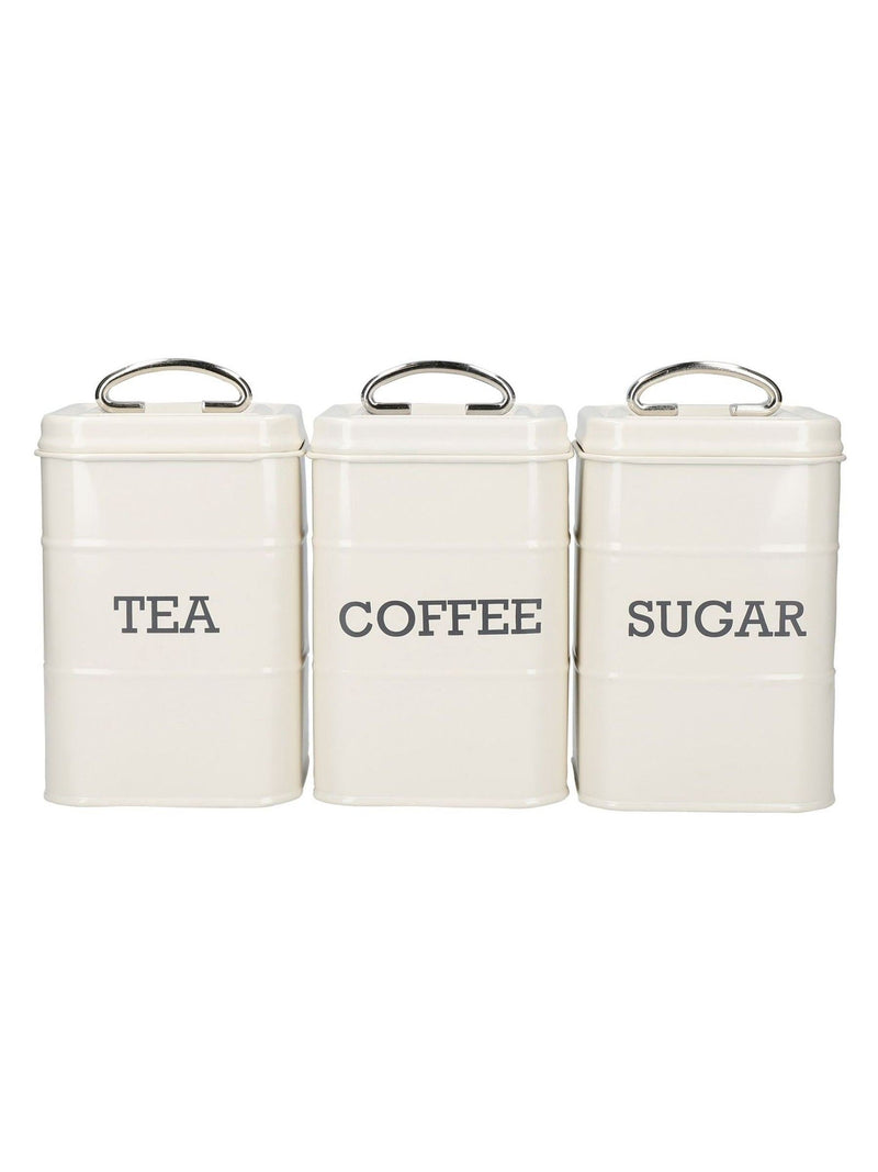 Kitchencraft cream vintage-style storage canisters 3-piece set, UK version
