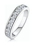 The Diamond Store 9K White Gold Rae 0.75ct Lab Diamond Half Eternity Ring