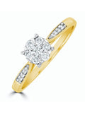 The Diamond Store lab diamond ring 9K yellow gold 0.25ct (British brand)
