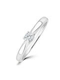 The Diamond Store tapered lab diamond 0.15ct engagement ring (British brand)