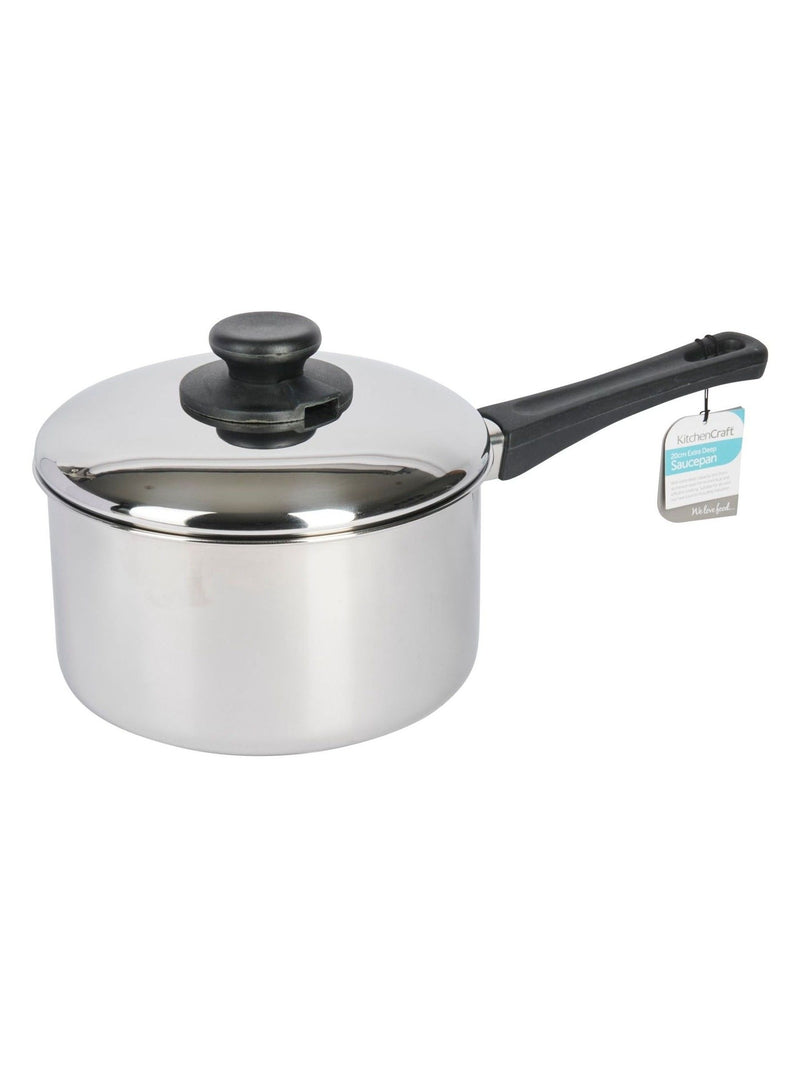 Kitchencraft Silver Extra Deep Induction Saucepan 20cm, UK version