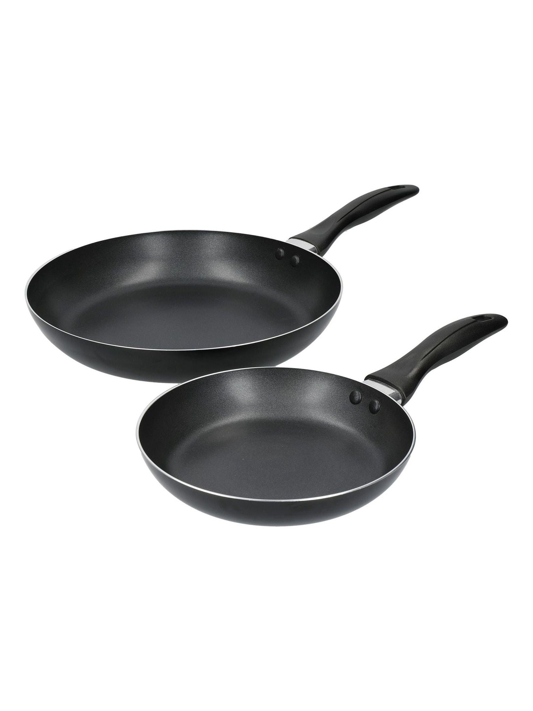 Kitchencraft black non-stick induction frying pan set, 20cm and 28cm, UK version