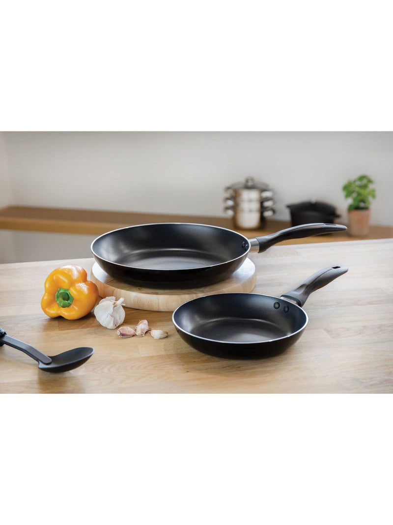 Kitchencraft black non-stick induction frying pan set, 20cm and 28cm, UK version