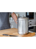 Kitchencraft Silver Stainless Steel Small Kitchen Compost Bin