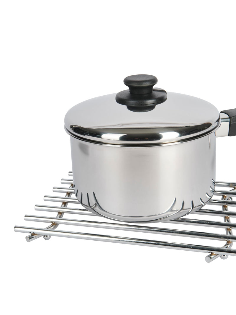KitchenCraft silver extra-deep medium induction saucepan with lid - British product
