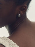 Reiss Silver Tone Pollie Polished Ball Huggie Earrings