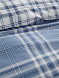 Catherine Lansfield Blue Kelso Check duvet cover and pillowcase set - British product