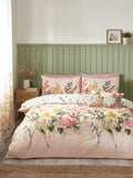 Catherine Lansfield Pink Countryside Floral Reversible Duvet Cover Set - British product