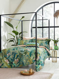 Harlequin Fig Leaf Coral Floreana duvet cover and pillowcase set, UK version