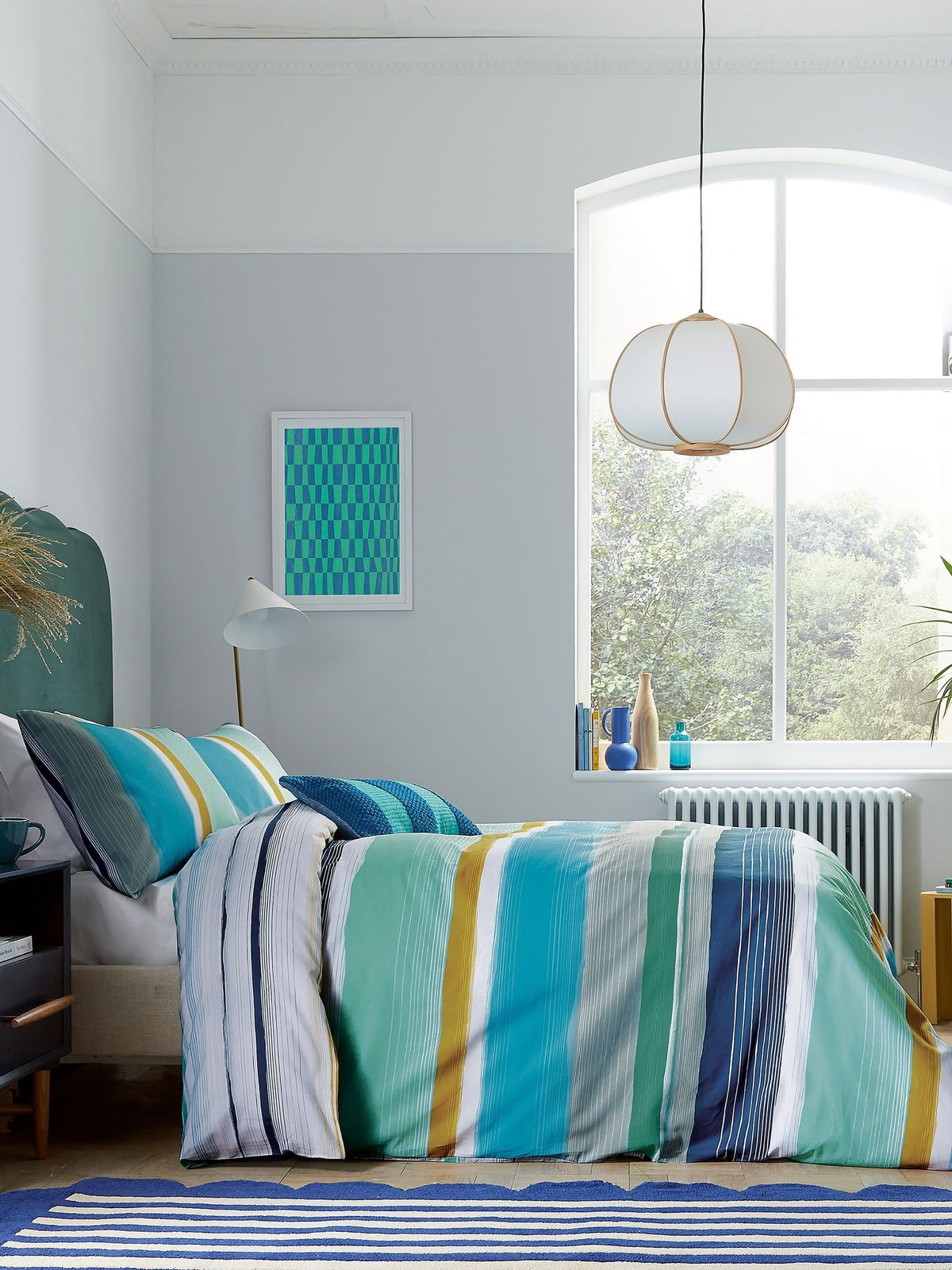 Helena Springfield Blue Carrie duvet cover and pillowcase set, UK version