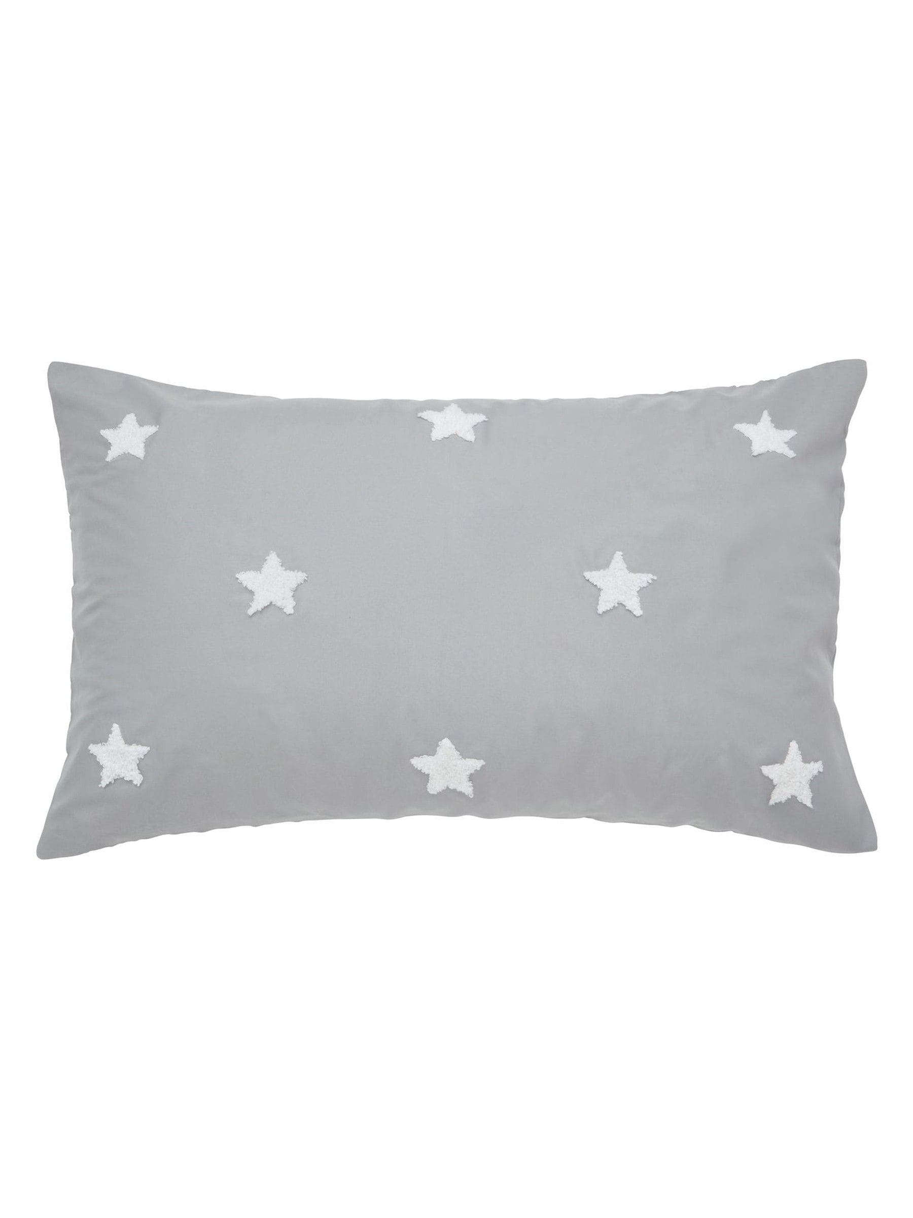 Helena Springfield grey tufted star duvet cover and pillowcase set, UK version