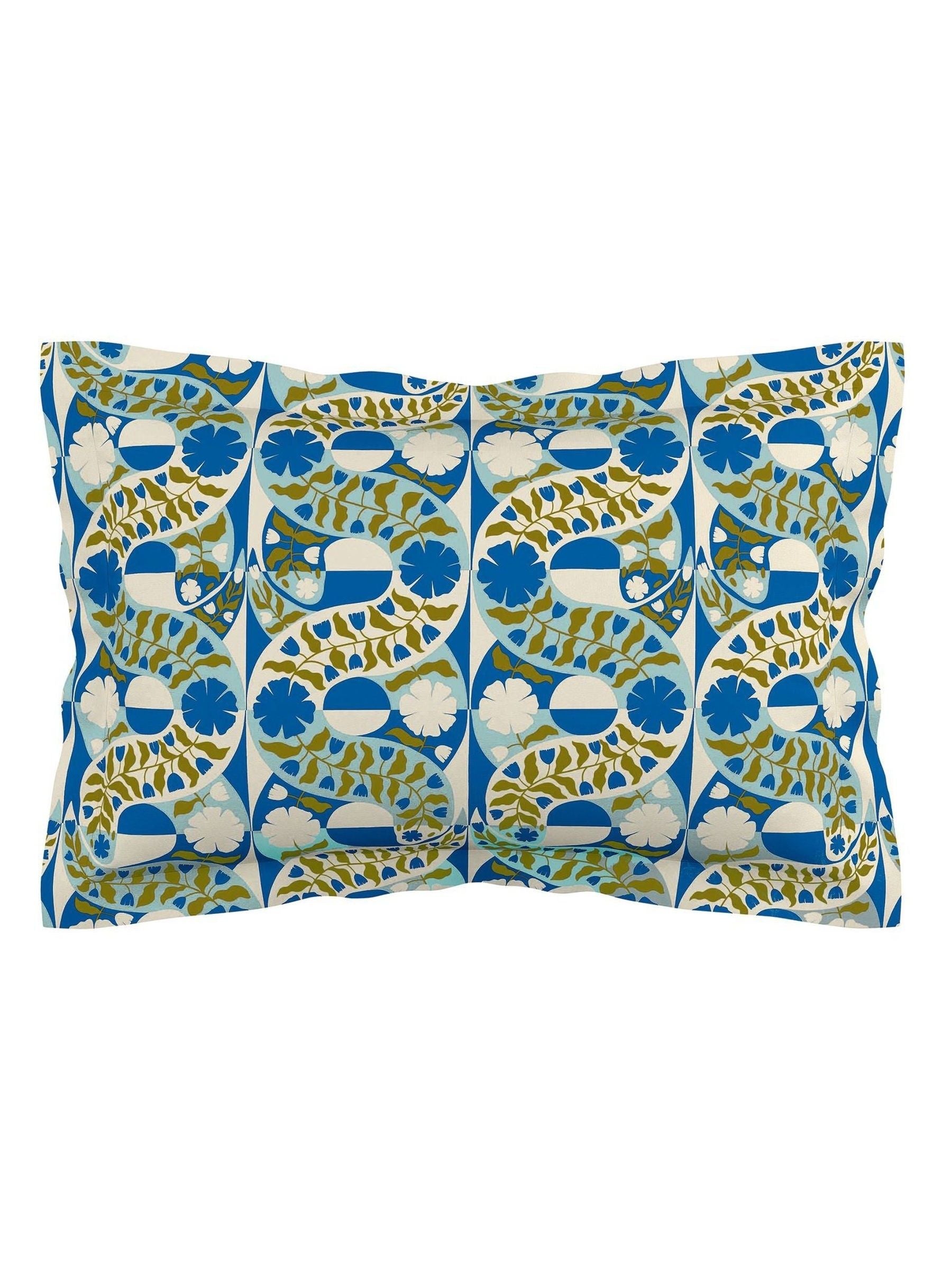 Scion Indigo Twist & Turn duvet cover and pillowcase set (British brand)