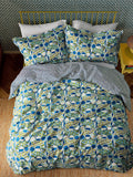 Scion Indigo Twist & Turn duvet cover and pillowcase set (British brand)