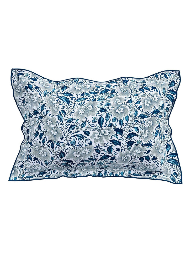 V&A Indigo Ornamental Bloom duvet set (British brand)