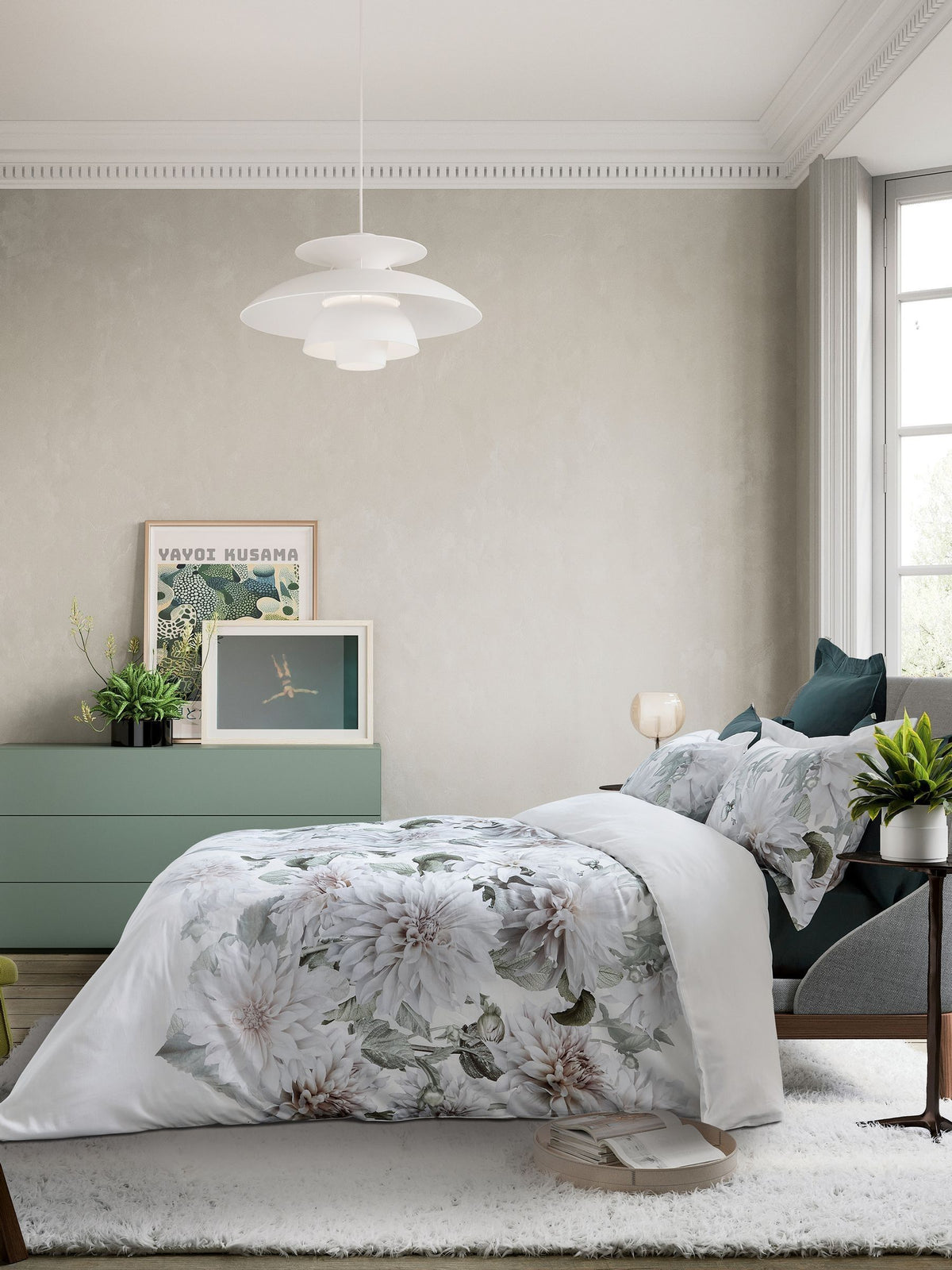 Ted Baker White Clove Floral Duvet Cover and Pillowcase Set