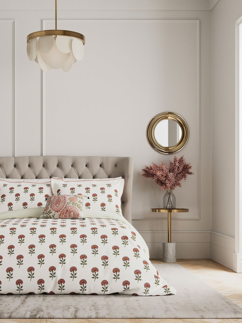 V&A Rose Regal Marigold duvet cover and pillowcase set (British brand)