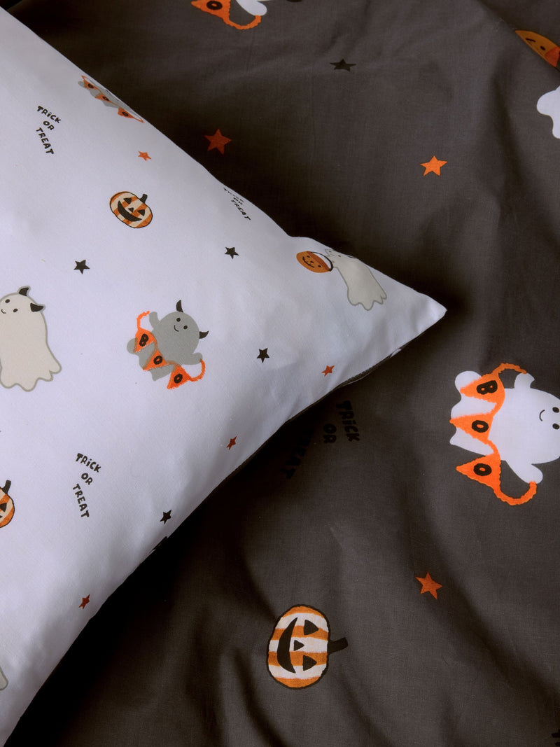 Black duvet cover and pillowcase set - British product