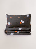 Black duvet cover and pillowcase set - British product