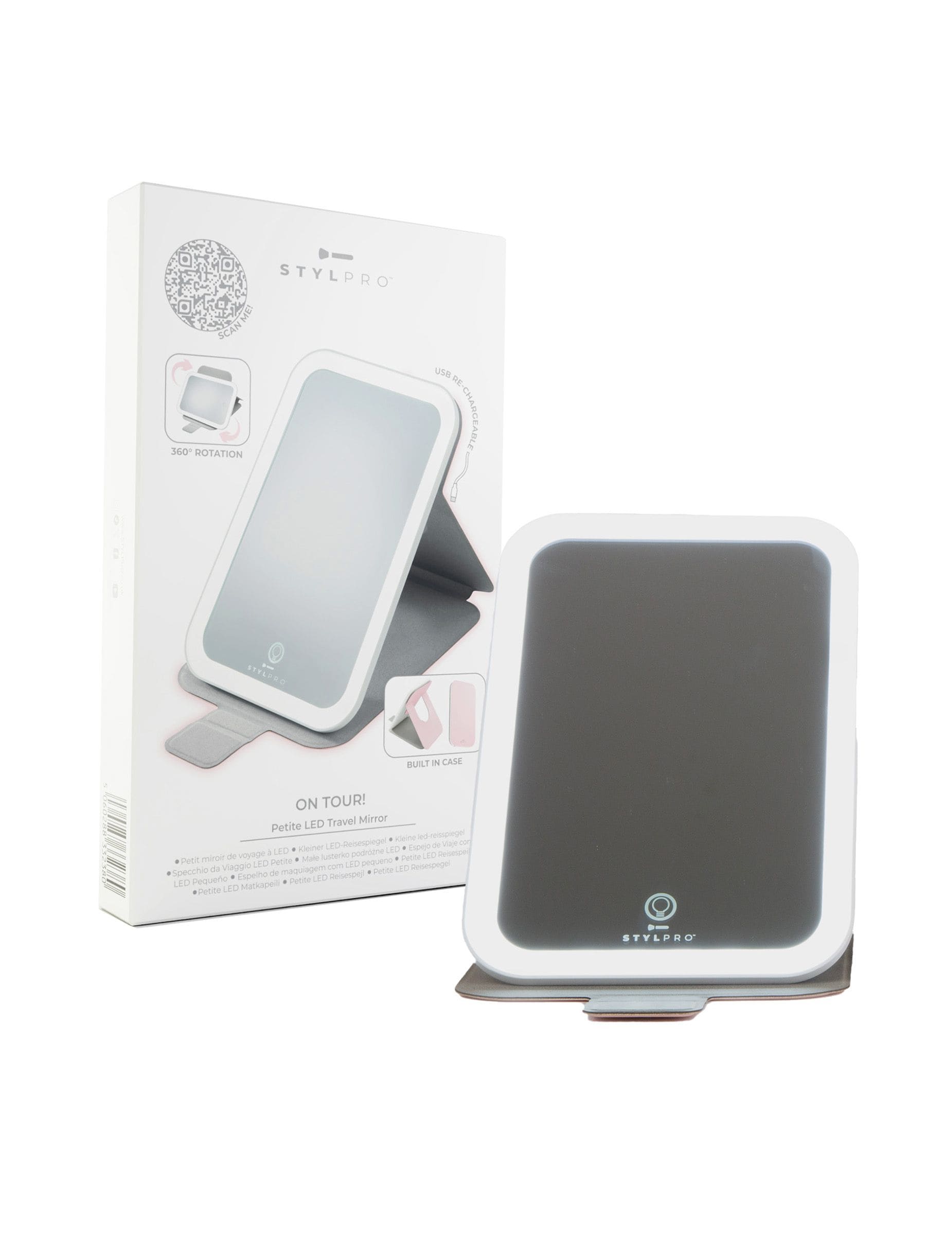 Stylpro On Tour Petite LED travel mirror (British brand)