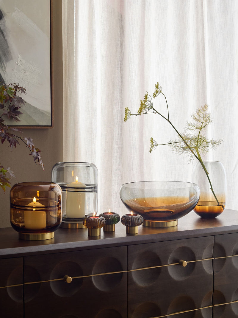 Amber Cooper glass ombre vase 23.5cm height - British product