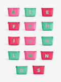 Alphabet makeup bag with initial letter design 18x22x9.5cm - British product