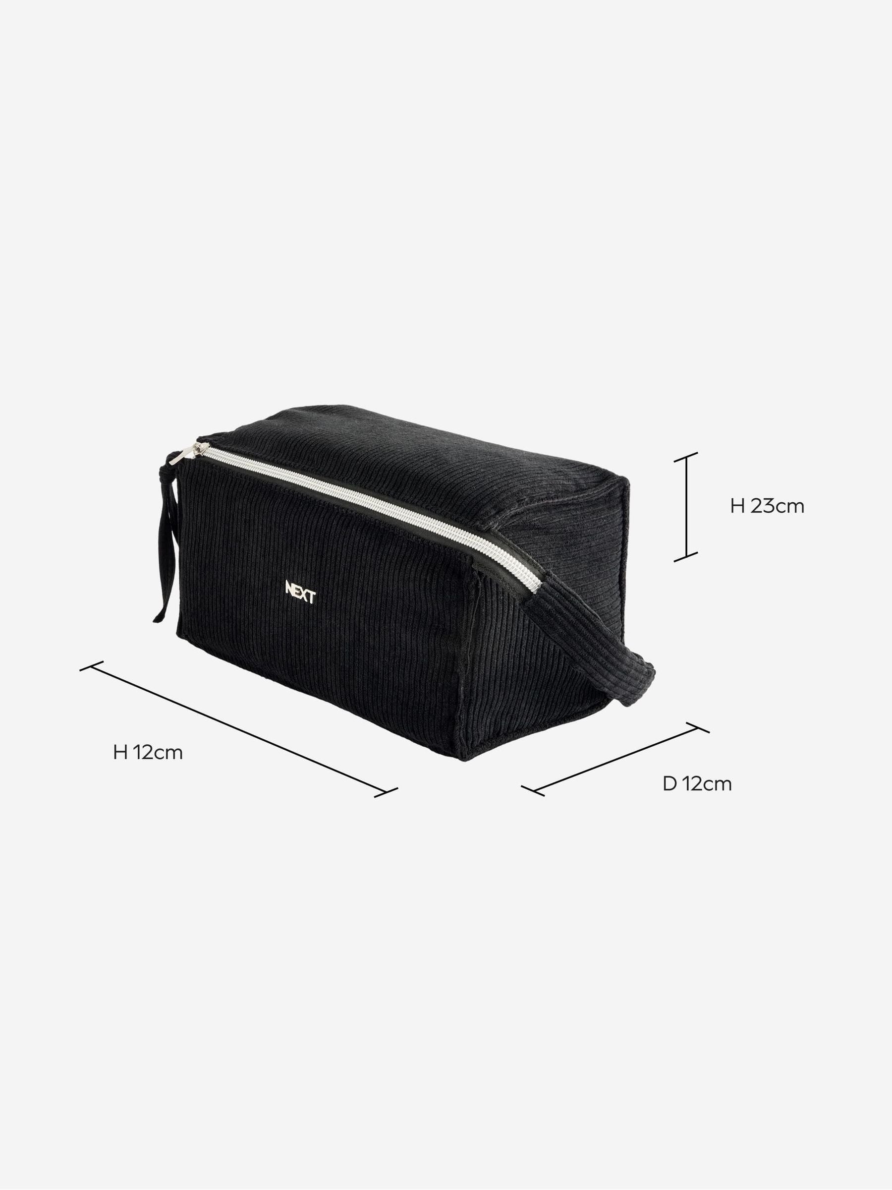 Ribbed fold out makeup bag 23x12x12cm, imported from the UK