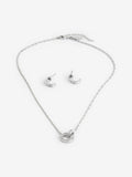 Inicio Silver Tone Cubic Zirconia Linked Circle Set - Gift Boxed