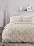 Serene Natural Lara duvet cover and pillowcase set (British brand)
