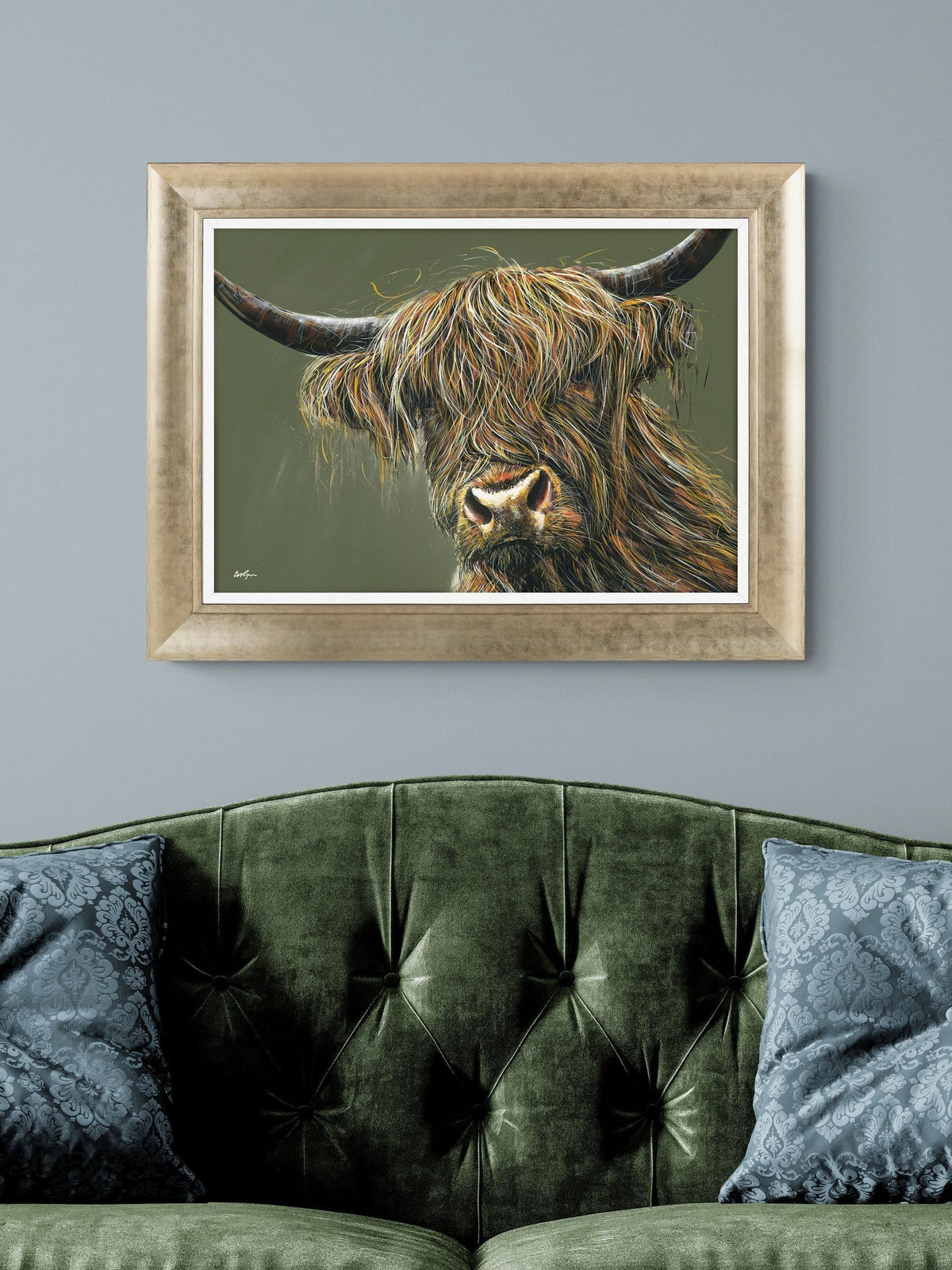 Artko Gold Ruben Highland by David Cope Framed Art