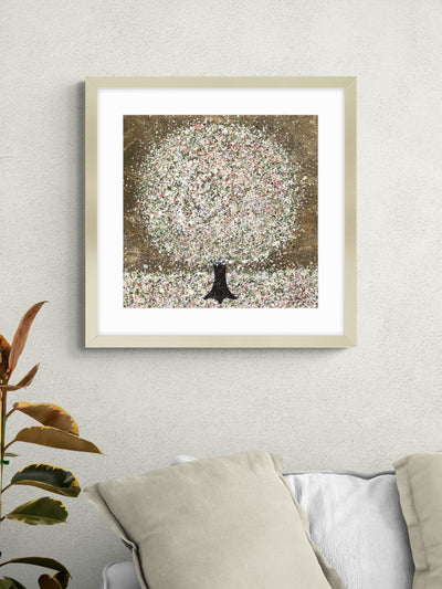 Artko Champagne Gentle Shimmer Tree by Nicky Chubb Framed Art Print 62.5cm x 62.5cm
