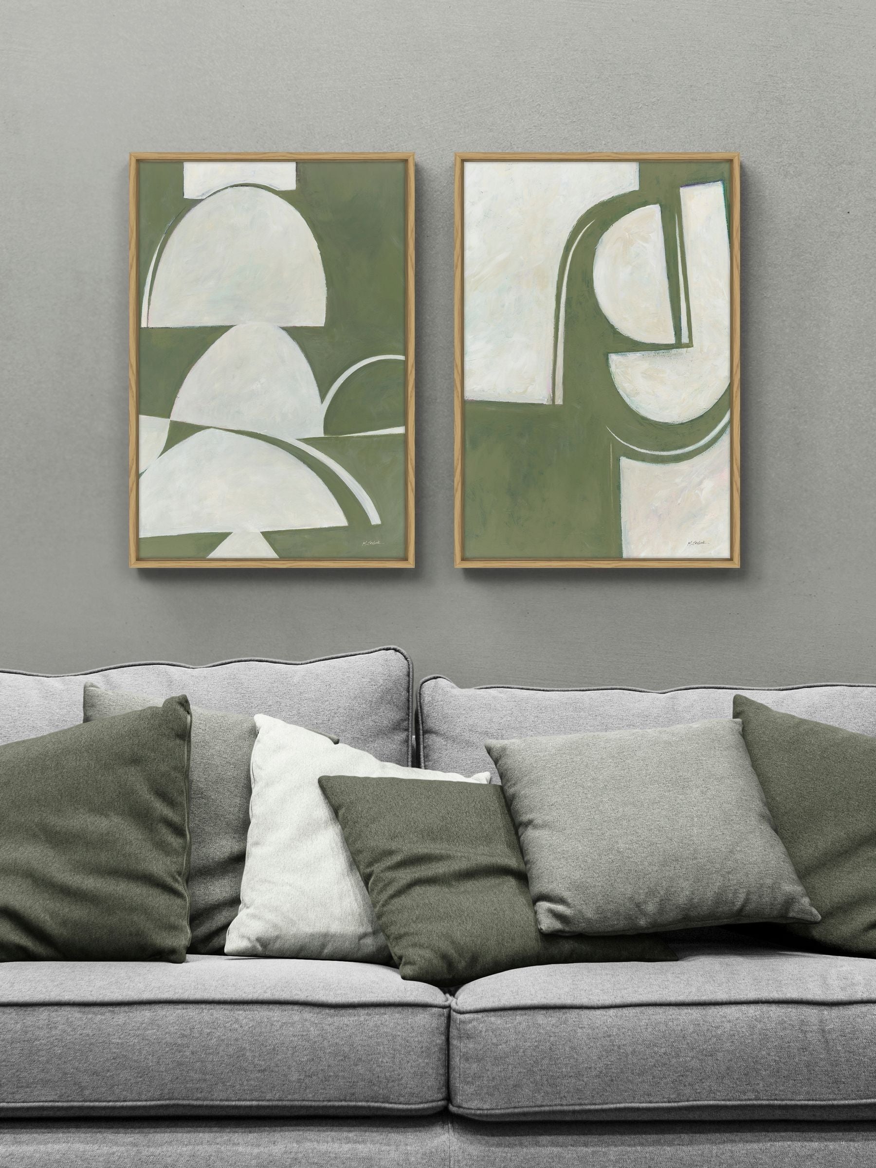 Artko Oak Artifact set of two framed canvas prints 64x44 cm - British product