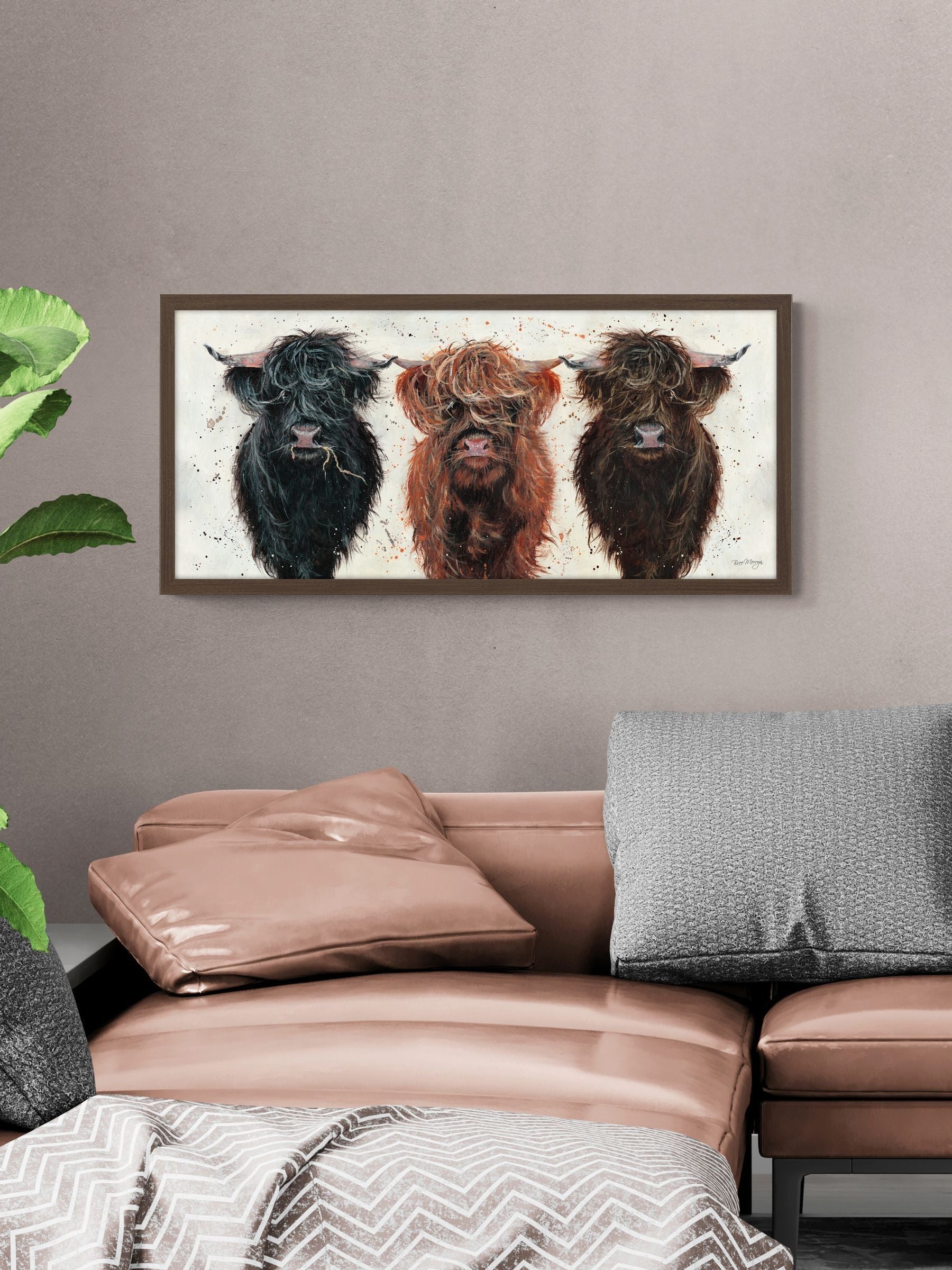 Artko Walnut Midnight framed art 48.5cm x 103.5cm - British product