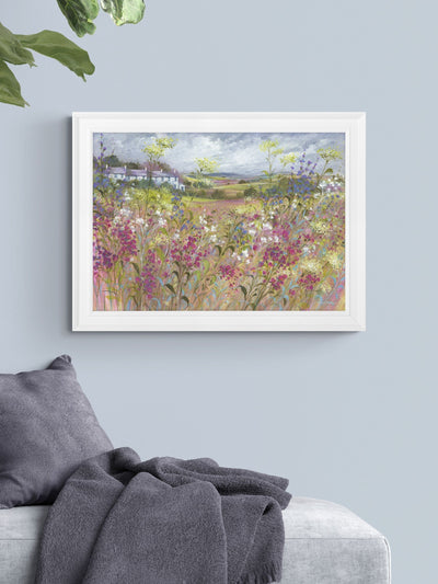 Artko White Three Cottages Framed Wall Art 59x79cm