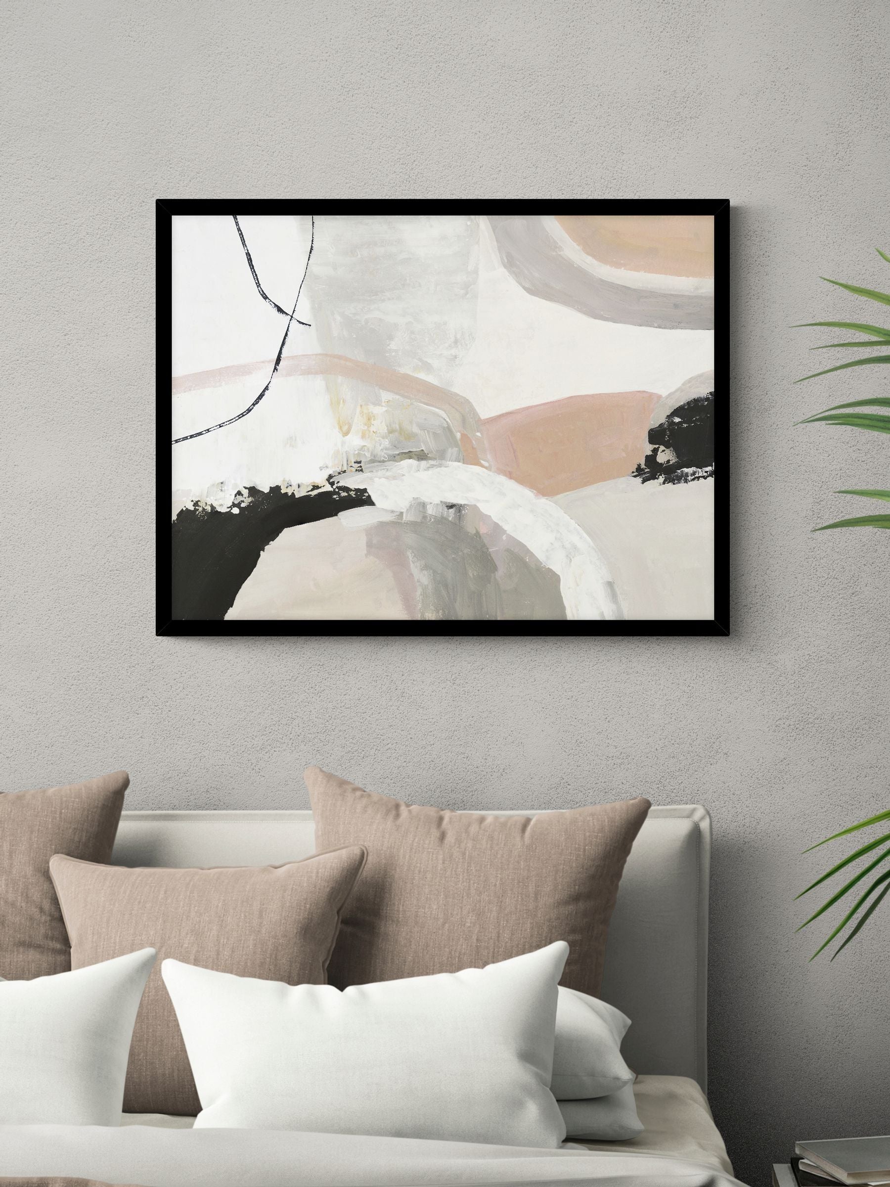 Artko Black Subtle Sernity by Tom Reeves framed art print 63.5cm x 83.5cm - British product