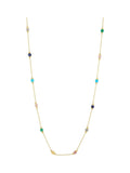 Estella Bartlett Pale Gold Tone Amazonite Paperlink Luck Necklace - British product