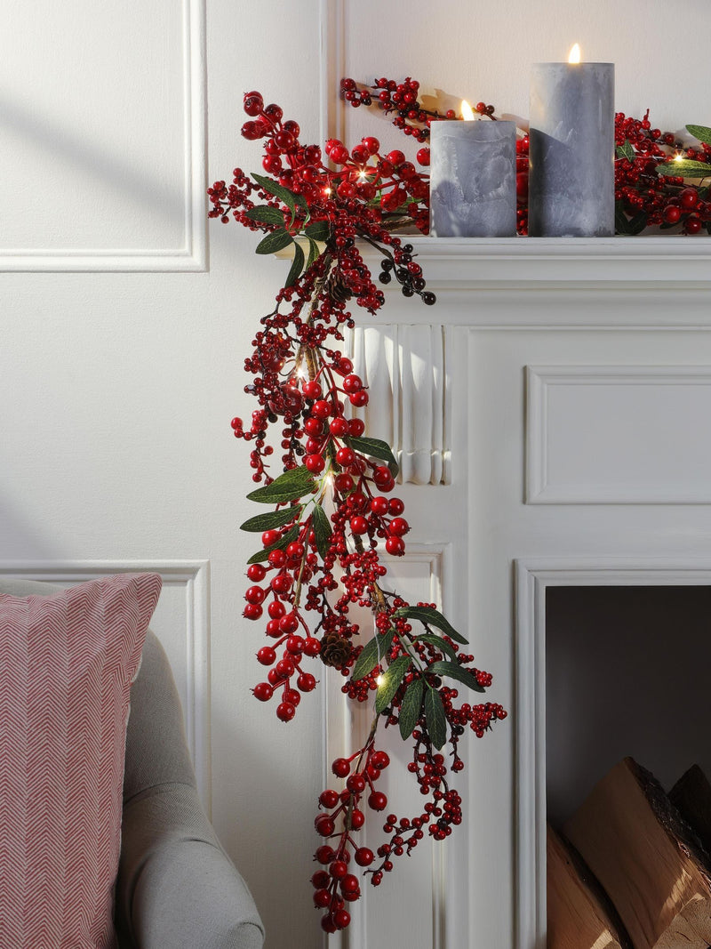 Laura Ashley pre-lit Christmas garland 200cm, UK version