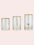 Laura Ashley silver tone frosted LED candles set of three, UK version