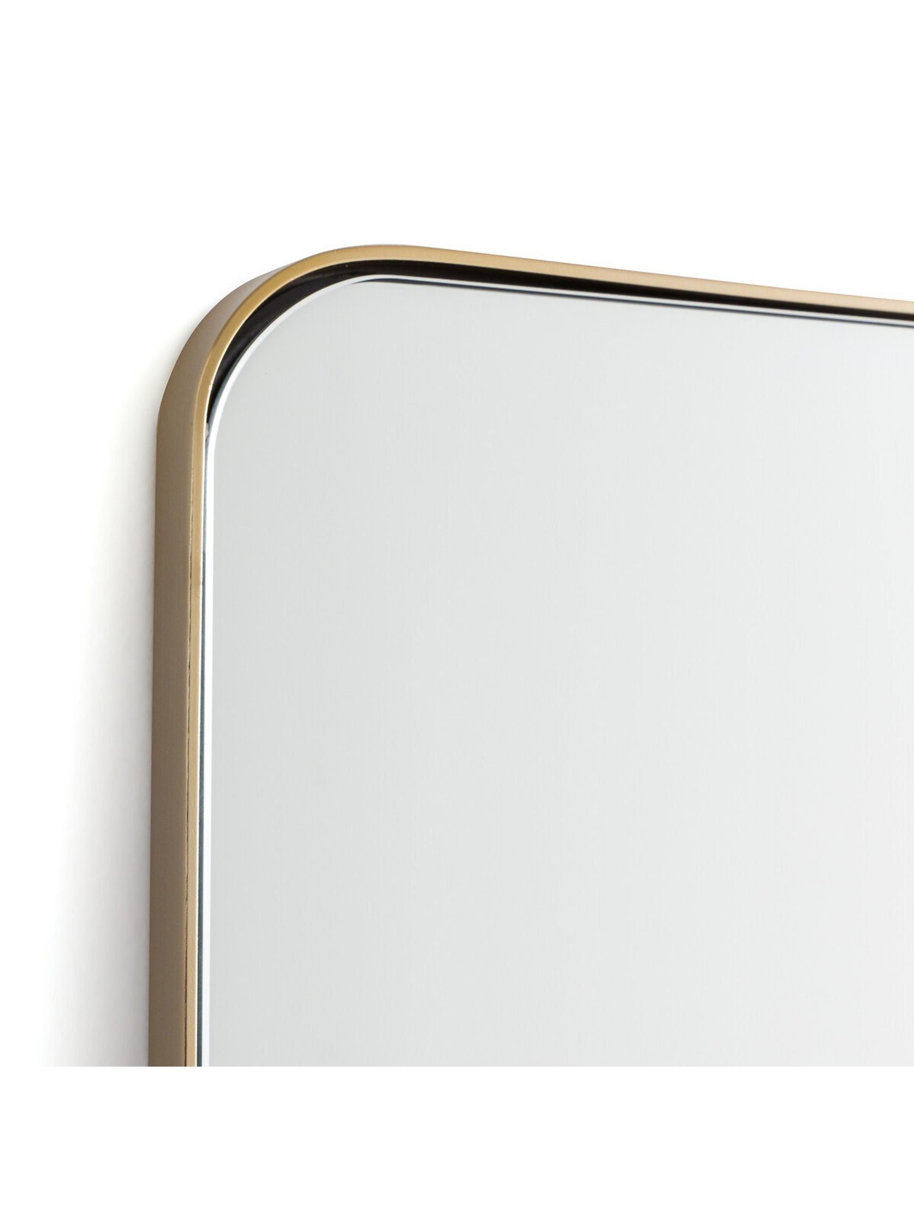 La Redoute Intérieurs brass iodus rectangular metal mirror 100 x 70cm, UK version