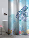 Catherine Lansfield Blue Octopus Shower Curtain Panel